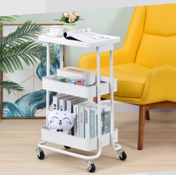 3 tier metal storage trolley